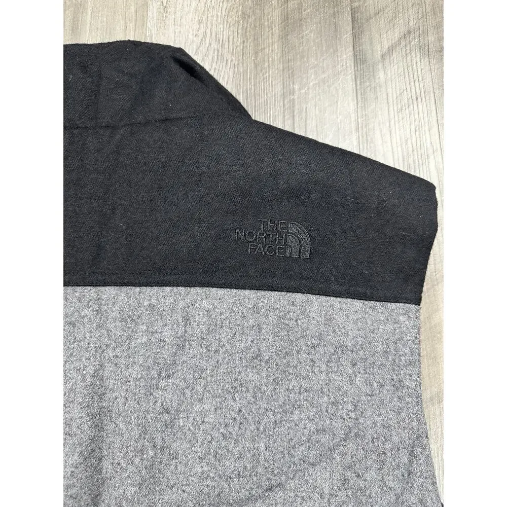 The North Face Wool Blend Retro Utility Vest Black Gray — Large